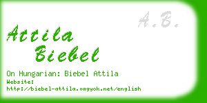attila biebel business card